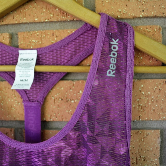 3/$20 Reebok- Purple Mesh Racerback Tank - Picture 3 of 5
